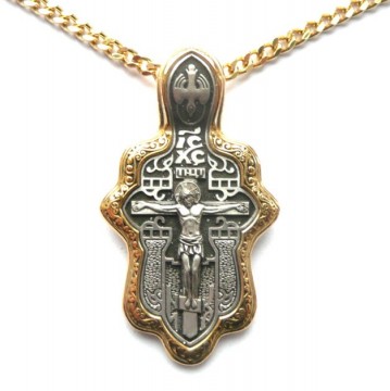 Flott ortodoks smykke i gullbelagt sølv